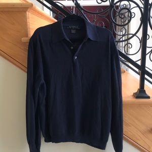 Fiesole Pullover Shirt Sz XL Black Wool New